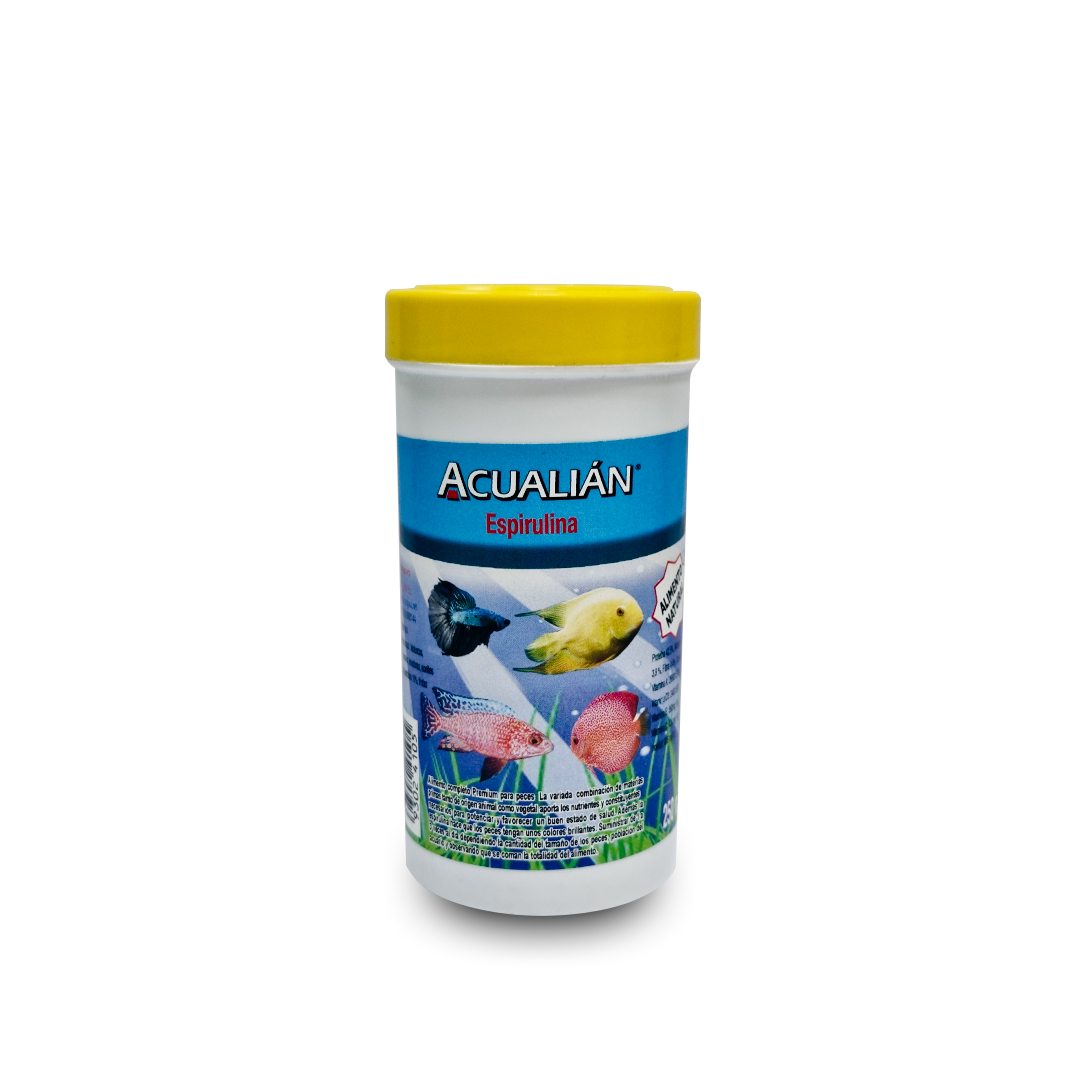 Acualian Espirulina alimento para peces ornamentales