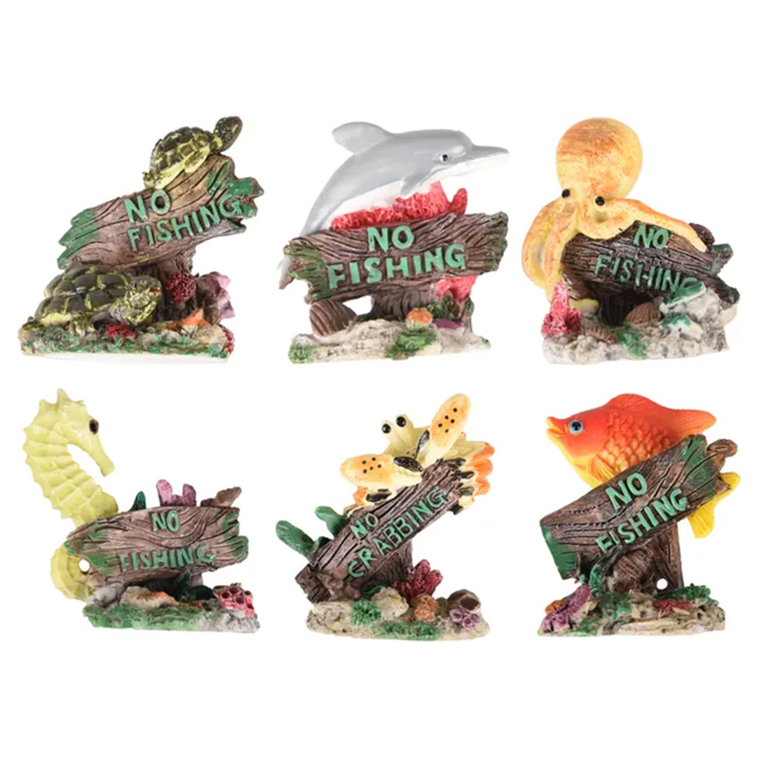 FIGURA CON CARTEL NO FISHING 5.5*3.9*5.7