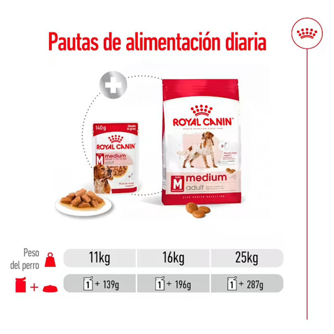 ROYAL CANIN SOBRE MEDIUM ADULT DOG 140GR - Imagen 7