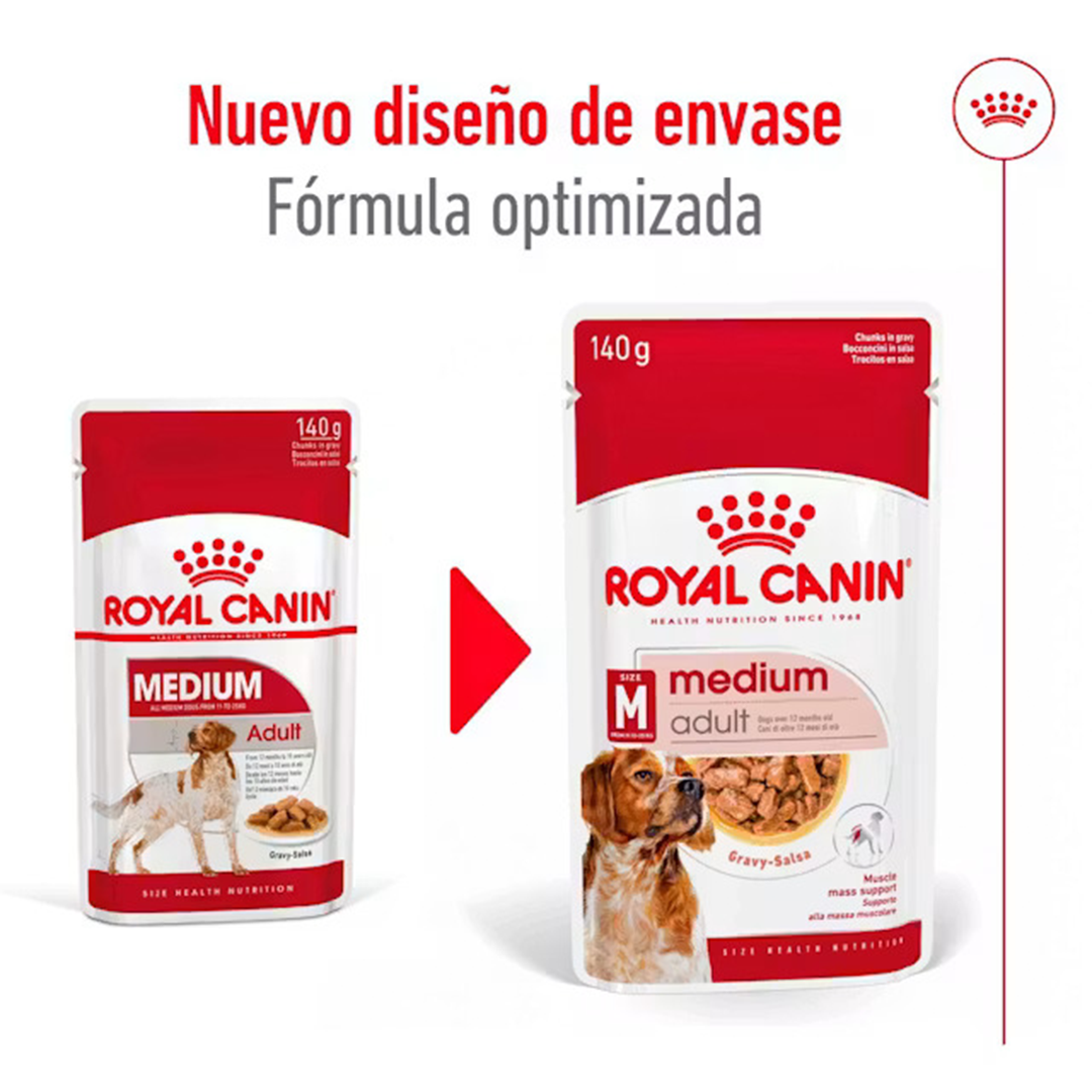 ROYAL CANIN SOBRE MEDIUM ADULT DOG 140GR - Imagen 3