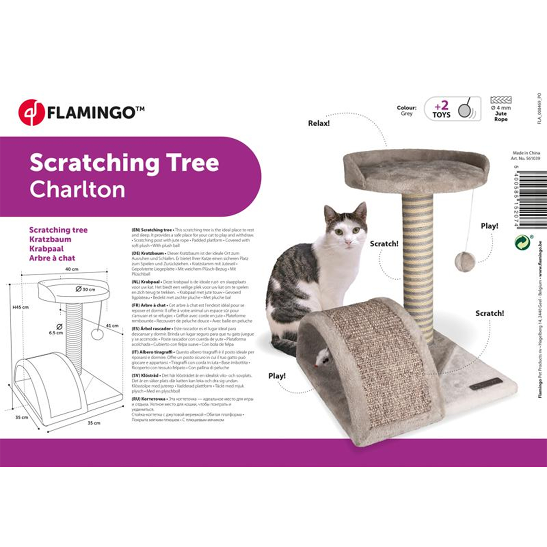 RASCADOR CHARLTON GRIS 40x41x45CM - Imagen 4