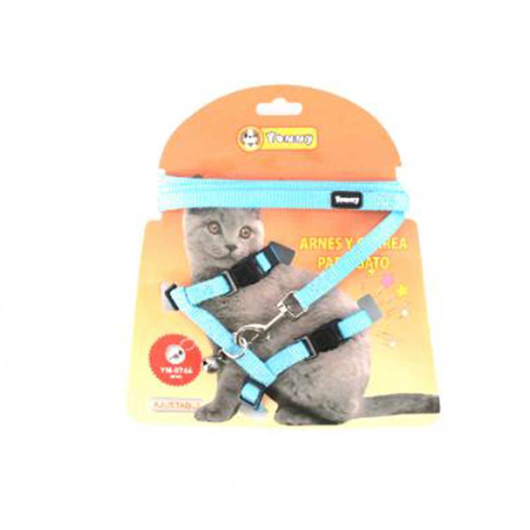 PETRAL CON RAMAL GATOS NYLON LISO 0744 - Imagen 3