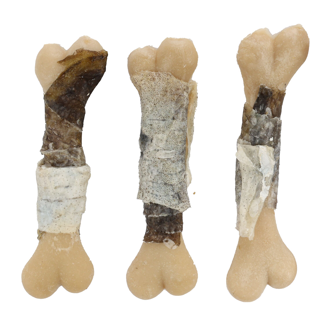 SNACK HAPKI HUESO CALCIO CON PIEL 85GR - Imagen 2