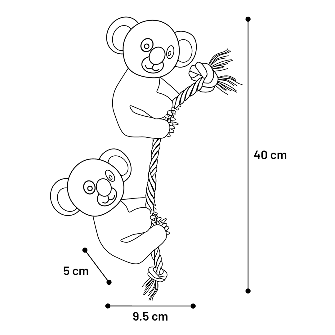 JUGUETE HANGTA KOALAS CON CORDON 40 CM - Imagen 3
