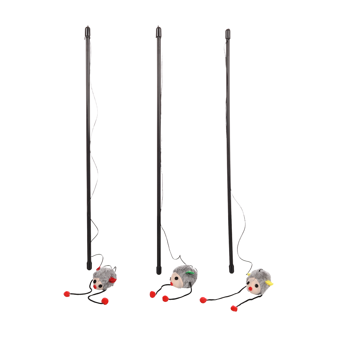CAÑA PARA GATOS CON RATON  11 CM