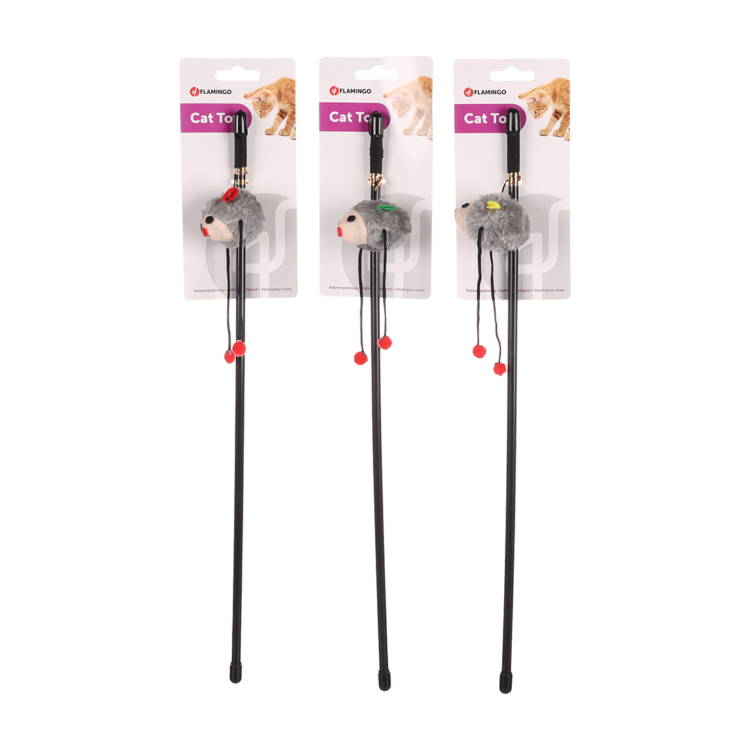 CAÑA PARA GATOS CON RATON 11 CM - Imagen 2