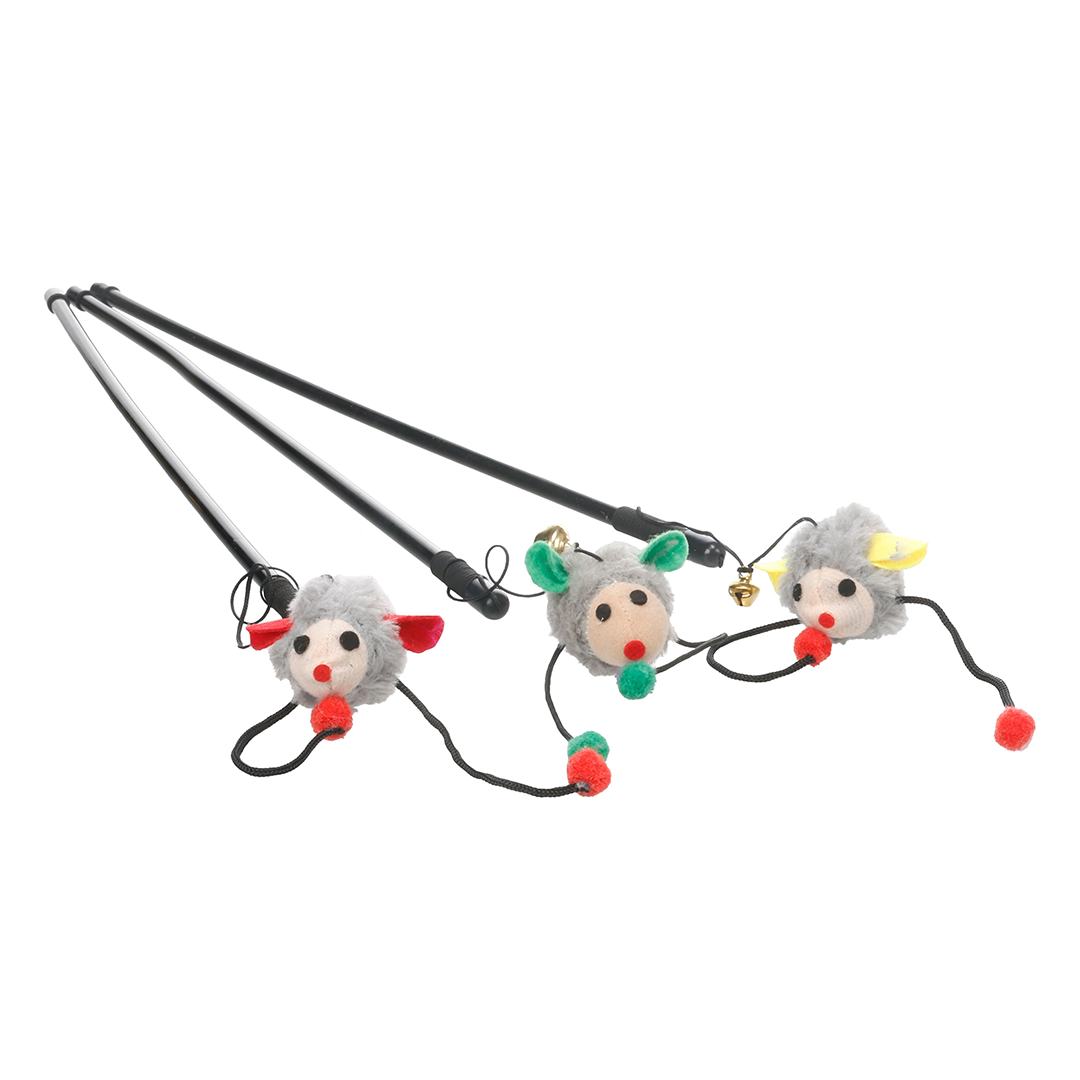 CAÑA PARA GATOS CON RATON 11 CM - Imagen 3
