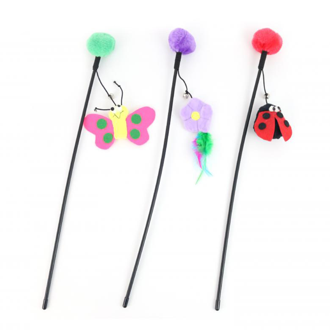 CAÑA PARA GATOS NATURALEZA CON BOLA 47CM