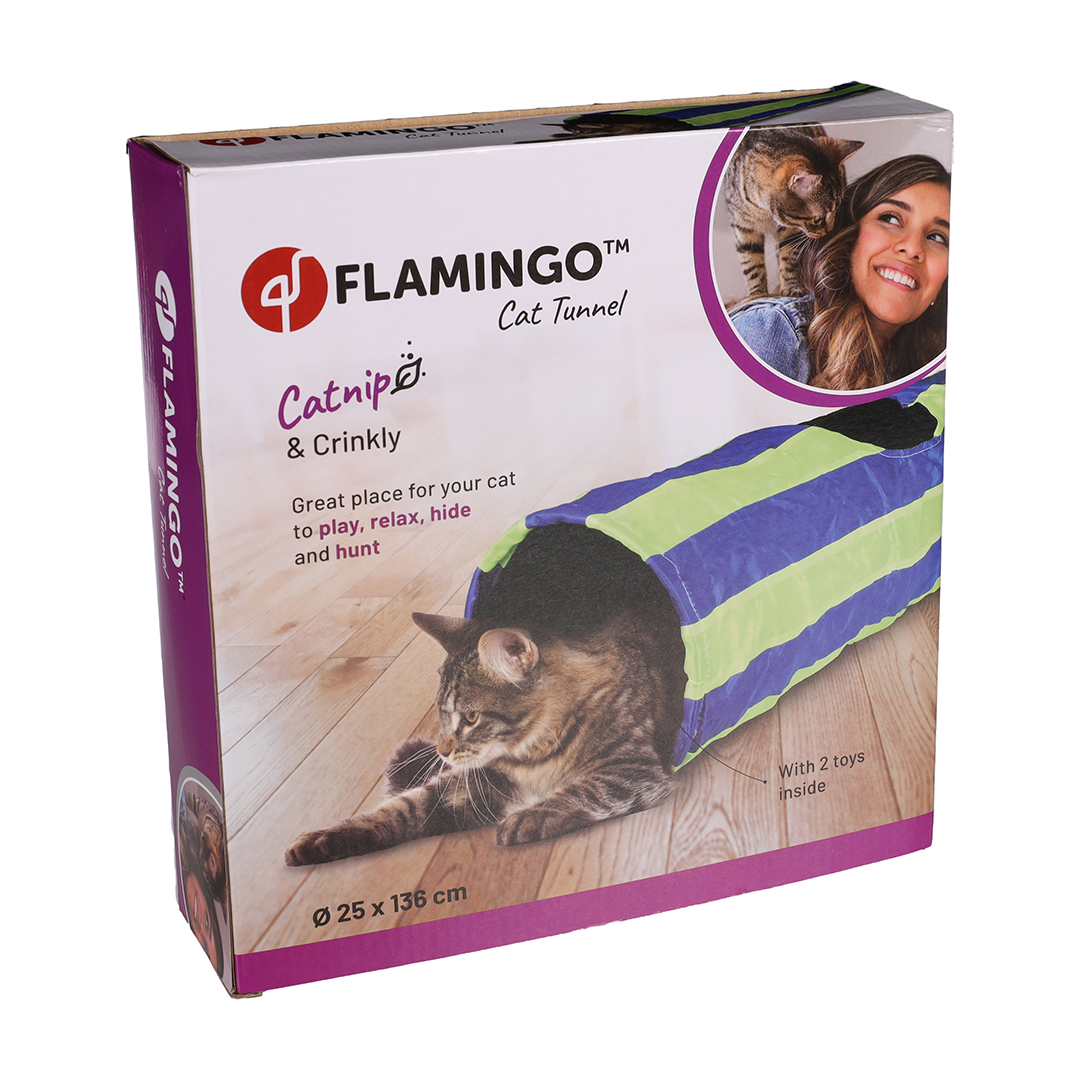 TUNEL PARA GATOS FELINE AZ/VERDE 25*136C