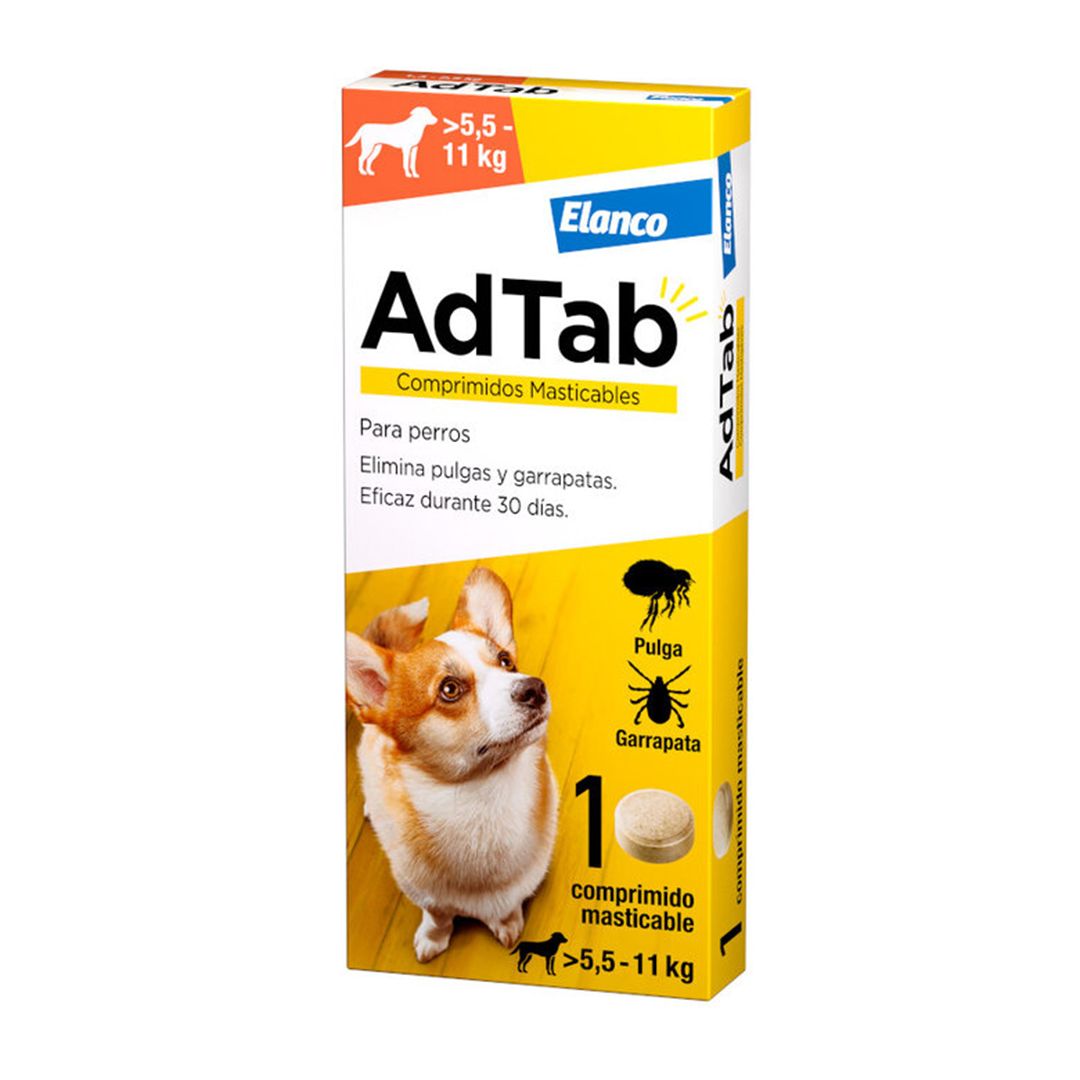 ADTAB 5,5-11 KG 1COMPRIMIDO PERROS 225MG